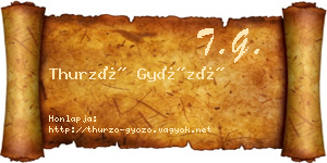 Thurzó Győző névjegykártya